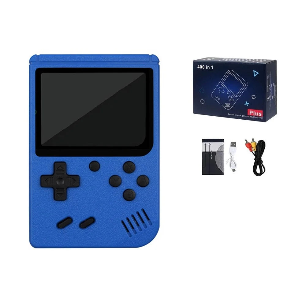 EZ Classic Retro Video Pocket Games Console Lcd Screen Built-in 400 Handheld Portable Mini Game Player for Boy Christmas Gift