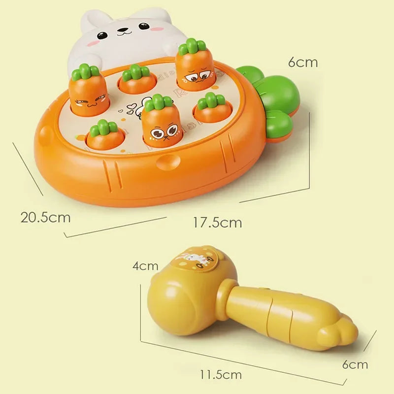 EZ Cartoon Montessori Baby Toys Toddler Educational Birthday Gift Animal Theme Knocking Game Parent Child Board Hammering Game