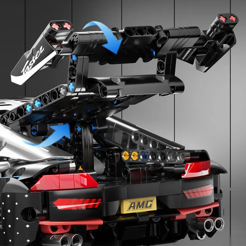 EZ 1466 PCS Racing Car Building Blocks Set, 1:14 Scale Sports Vehicle Model Kit for Adults, Toys for Boys Birthday Gifts