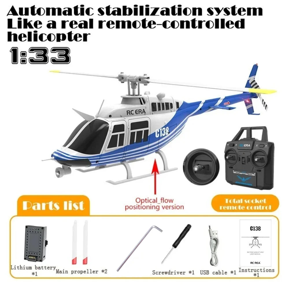 EZ RC ERA C138 1:36 Remote Control Simulation RC Bell 206 Helicopter Altitude Hold 2.4g Genuine 6axis Gyro