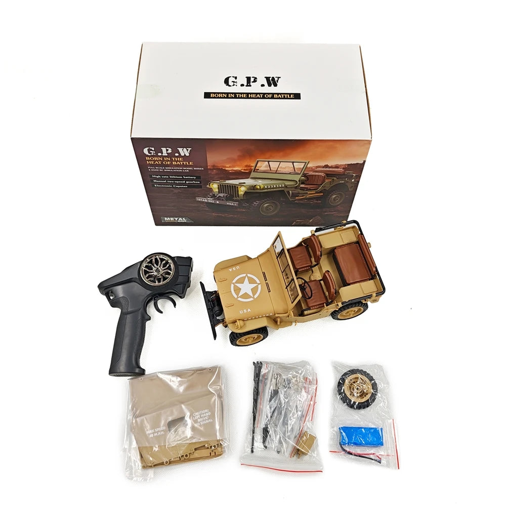 EZ 1/14 HG4-58 4WD Climbing Electric Remote Control Model Electric Car Simulation Military Truck Adult Children's Toy