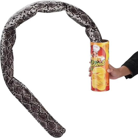 EZ The Potato Chip Snake Can Jump Stage Magic Tricks Spring Snake Toy April Fool Day Halloween Party Jokes in A Can Gag Gift Prank