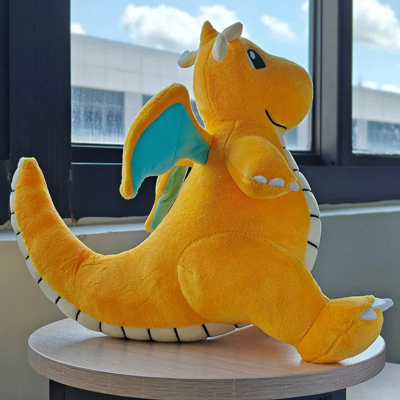 EZ Pokemon Stuffed Toys Kawaii Dragonite Cartoon&Cute Plush Dolls Throw Pillow Birthday Gift for Kids Friends Boys Home Decoration