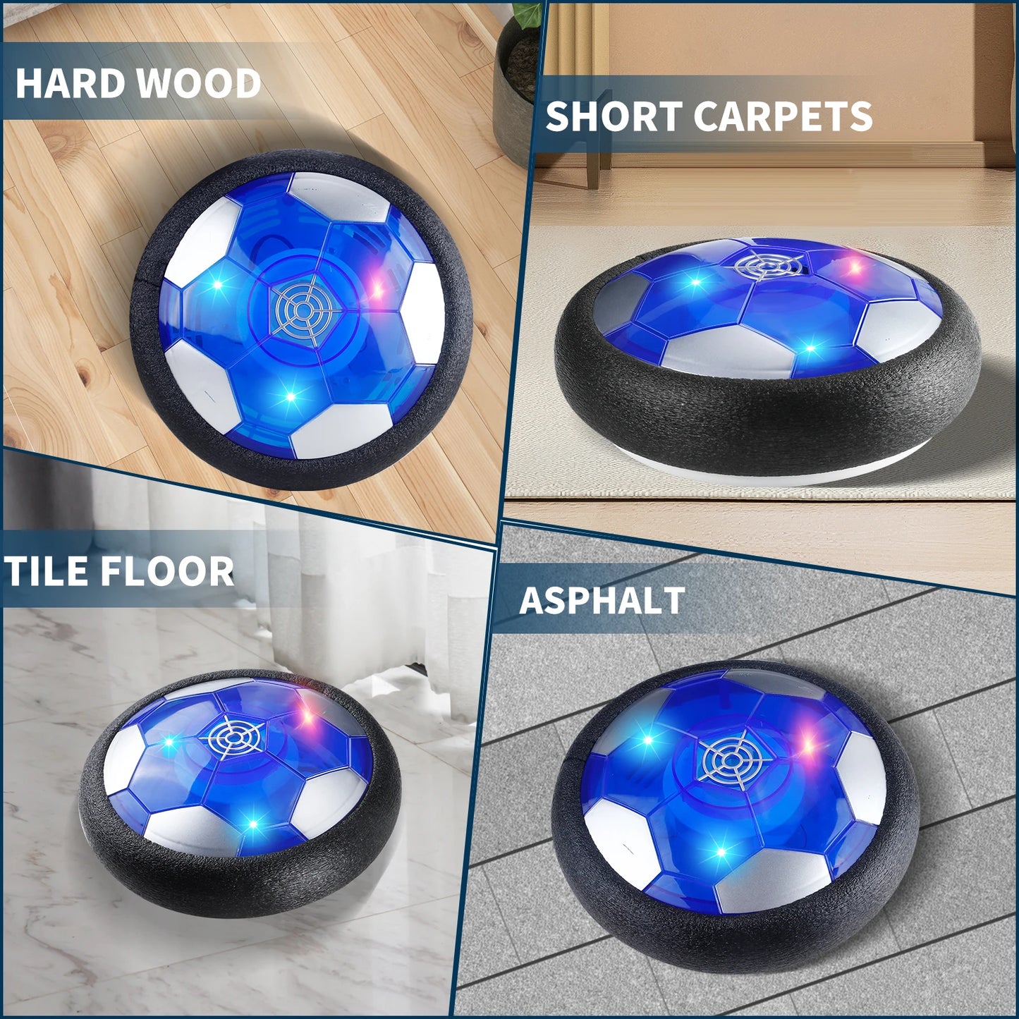 EZ Hover Soccer Ball with LED Lights, Interactive Indoor Sports Toy for Kids, Creative Parent-Child Game, Halloween/Christmas