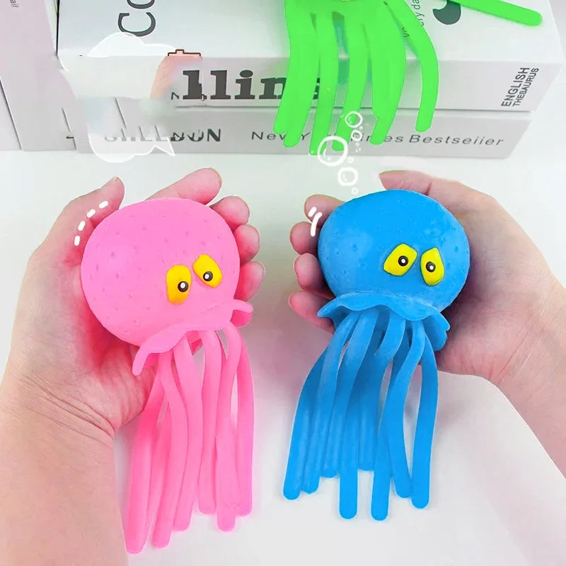 EZ Baby Bath Toys Sponge Water Absorbing Octopus Squeezing Stress Relief Toys Summer Swimming Play Water Toy for Children