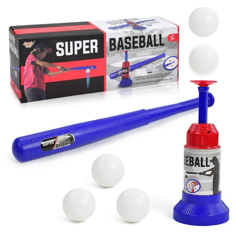 EZ Children Baseball Ball Toys Games for 3+Year,Adjustable Automatic Pitching Baseball Machine Toy Sets for Kids Outdoor Toys Gift