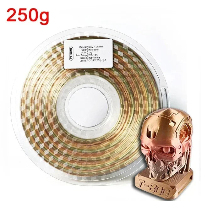 EZ 3D Printer Filament Rainbow Silk PLA 1.75mm Dual/Triple Gradient Extrudeuse Filament 3D Printing Material 250/200g