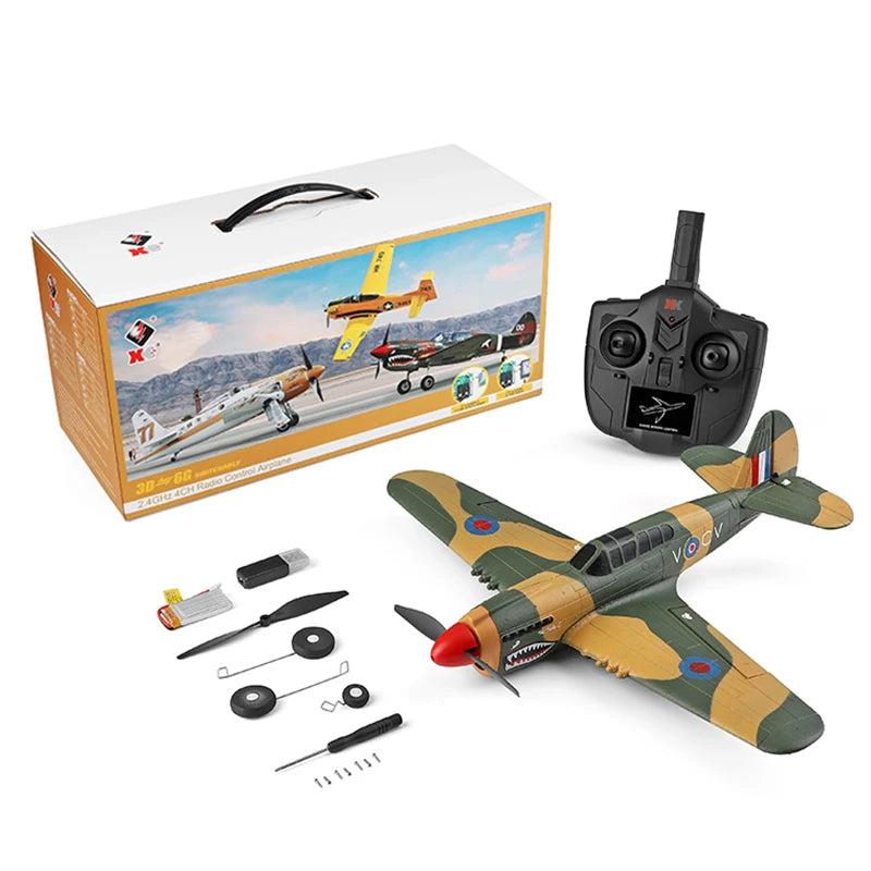 EZ WLtoys A220 A210 A260 2.4G 4Ch 6G/3D Stunt Plane Six Axis RC Fighter RC Airplane Electric Glider Unmanned  Aircraft Outdoor Toy