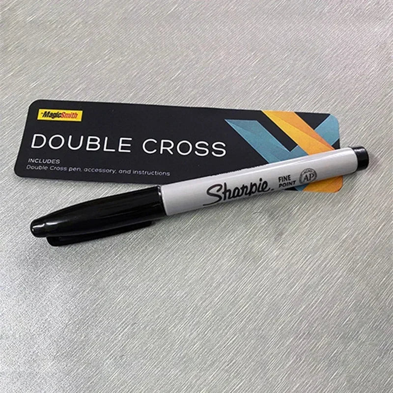 EZ Double Cross Magic Trick Ink Vanishes Magia Magician Close Up Illusions Gimmick Mentalism Prop