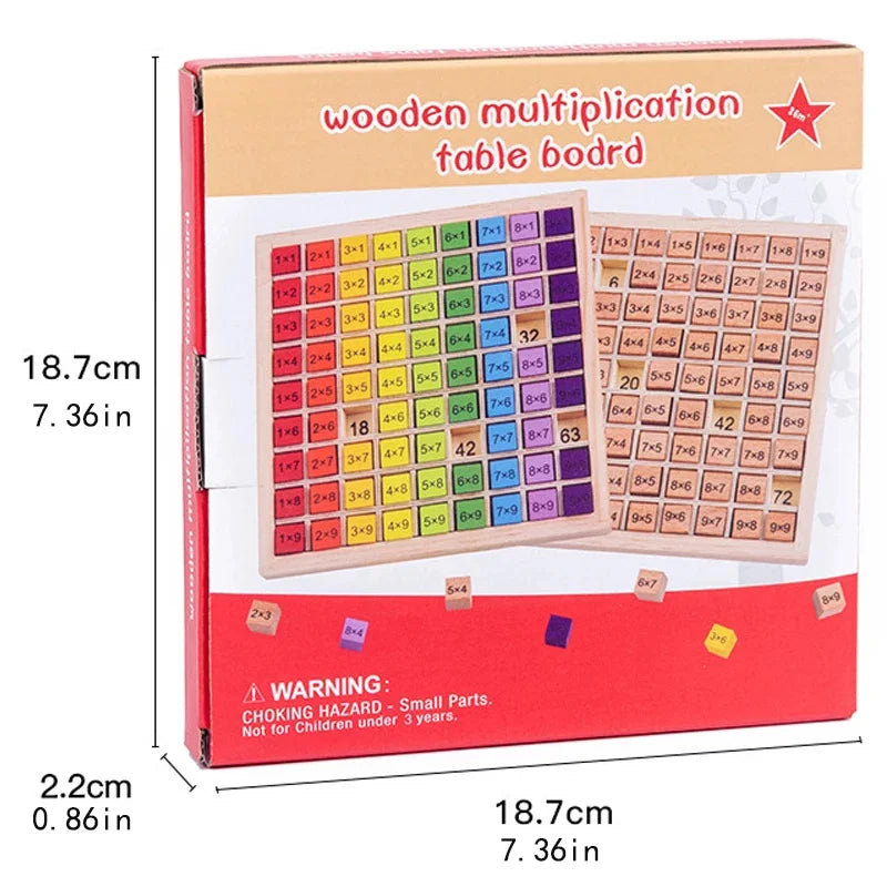 EZ Montessori Educational Wooden Math Toys For Kids Children Baby Toys 99 Multiplication Table Math Arithmetic Teaching Aids