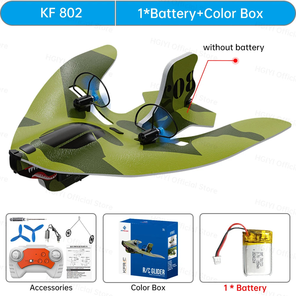 EZ Teeggi RC Foam Aircraft 2.4G Radio Control RC Glider With cool lights RC Plane EPP Foam Flying Airplane Toys For Childrens Gifts