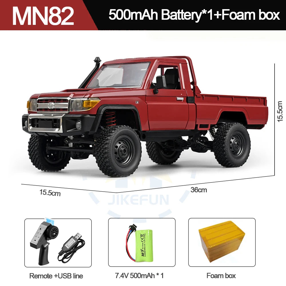 EZ MN82S RC Crawler 1/12 Full Scale LC79 RC Pickup Short Truck 4WD Remote Control Climbing Off-road Car Toys for Kids Adults Gifts