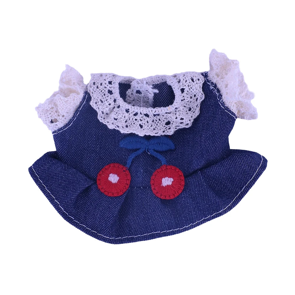 EZ For 15-17cm Labubu Doll Clothes Dress Hair Band Canvas Shoe Accessories Kpop Idol EXO Clothing Labubu Decoration Glasses,Gift