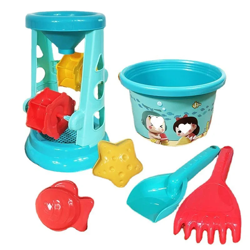 EZ 23PCS Summer Beach Set Toys For Kids Digging Sand Plastic Bucket Watering Bottle Shovels Children Beach Water Game Toys Tools