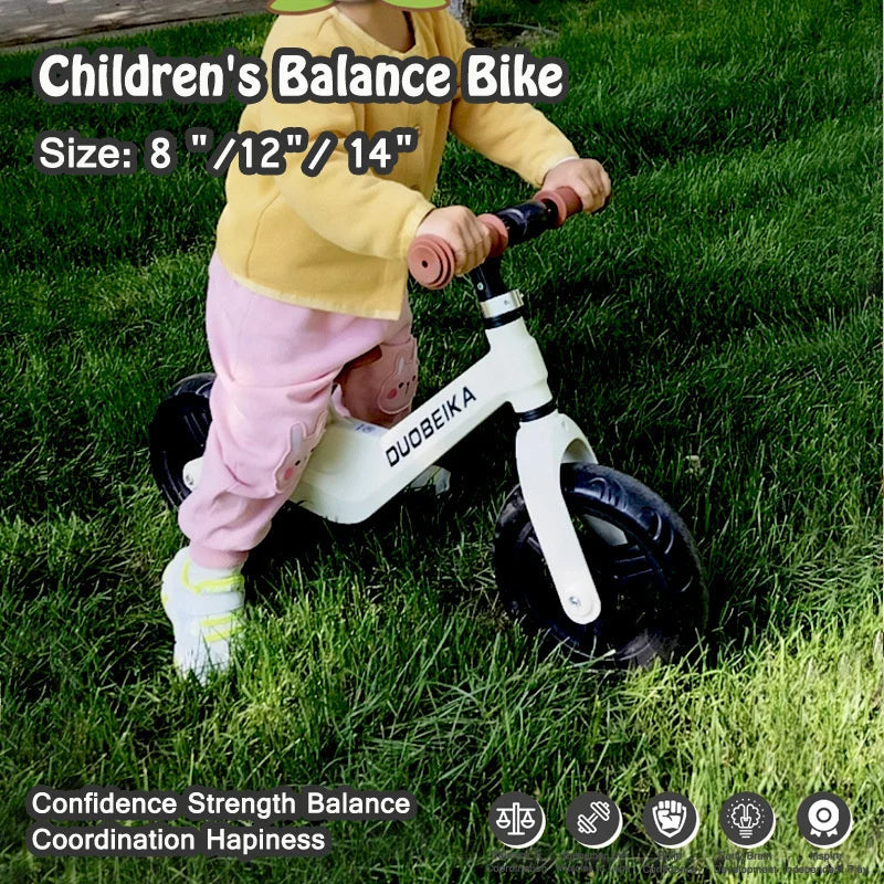 EZ Outdoor Children's Balance Bike Toys Without Foot Pedal Baby Sports Training Walker Bicycle Inflatable Tires Best Gift for Kids