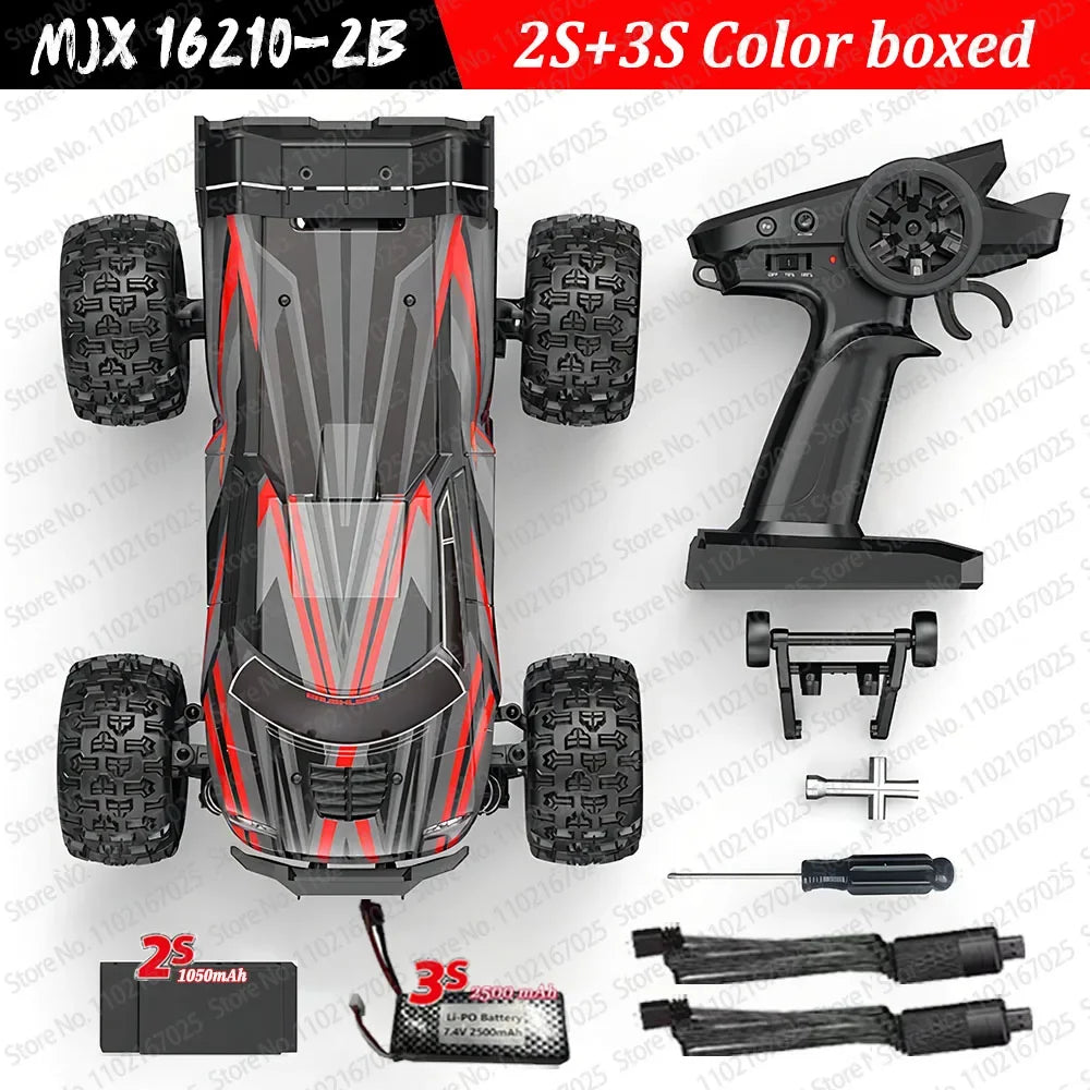 EZ New MJX Hyper Go 16208 3S 1/16 Brushless RC Car Hobby 2.4g Remote Control Pickup Truck Model 4wd High-speed Off-road Boy Gift
