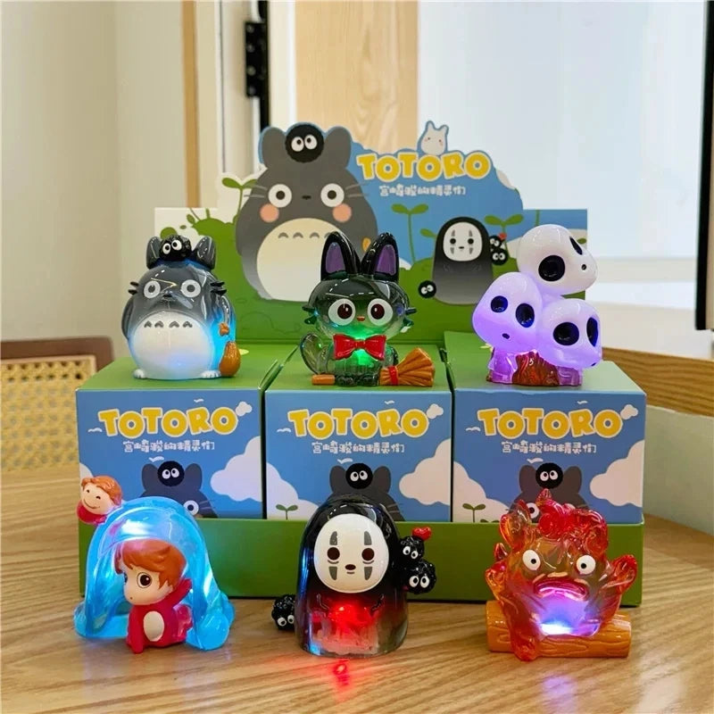 EZ Hayao Miyazaki's Elves Mysterious Blind Box Trendy Toy Desktop Ornaments Faceless Man Surprise Box Glowing Holiday Gift
