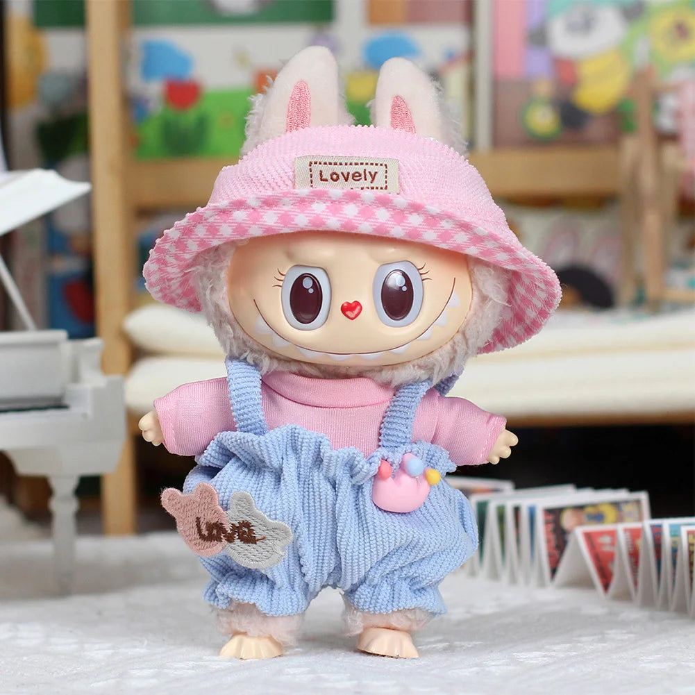 EZ 17cm Labubu Outfit Clothes Vinyl Face Doll Clothes Macaron Best Decoration Fashion Cloth Dolls Accessories[Clothes Only]