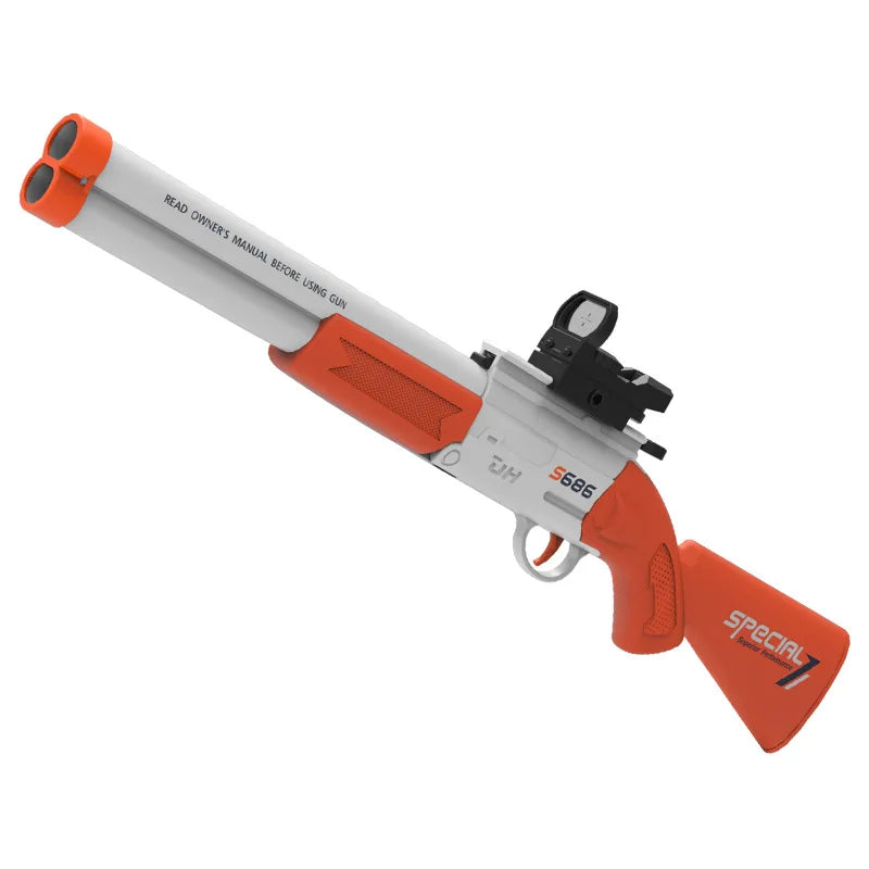 EZ Kids Toy Gun S686 Rifle Double Barreled Outdoor Sports Game Pistola for Kids Gift