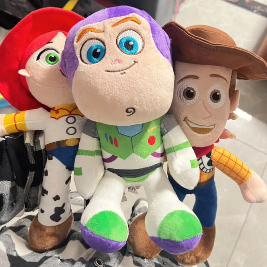 EZ 23cm Cute Woody Buzz Lightyear Plush Toy Lovely Stuffed Anime Jessie Plushies Pendant Cartoon Doll Home Decor Xmas Gifts