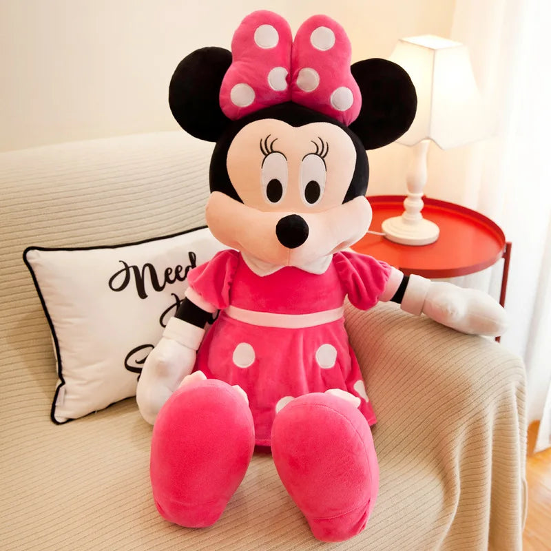 EZ 35cm Mickey Mouse Plush Toys Kawaii Anime Mickey Minnie Stuffed Plush Models Decoration Dolls for Kids Birthday Gift