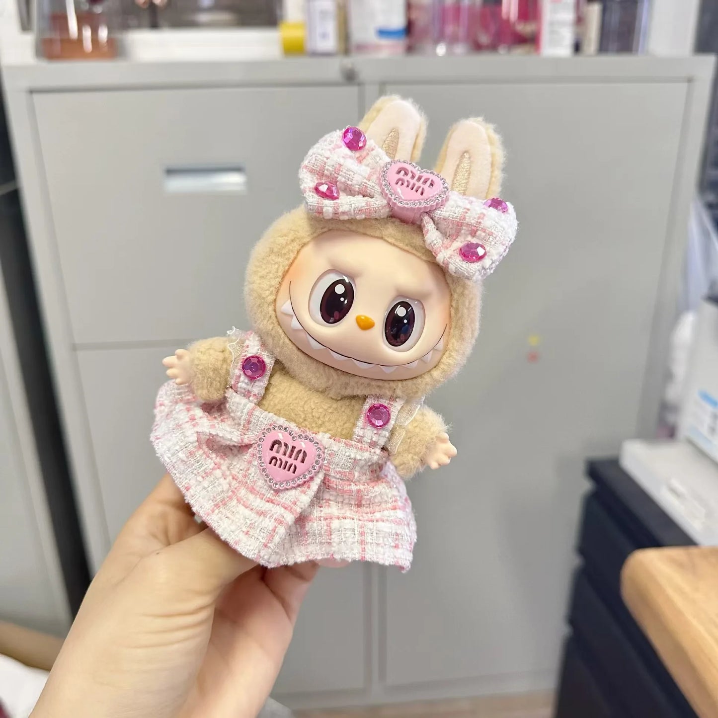EZ 17cm Mini Plush Doll'S Clothes Outfit Accessories for Korea Kpop Exo Labubu Idol Suit Clothing Gift