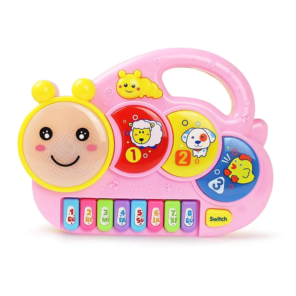 EZ Kid Cartoon Piano Keyboard Game Electronic Multifunctional Toy Animal Sound Flashing Light Baby Instrument Educational Toys Gift