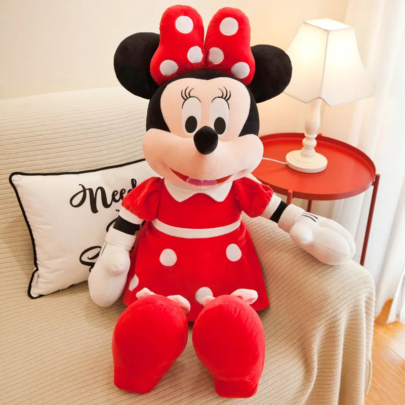 EZ 35cm Mickey Mouse Plush Toys Kawaii Anime Mickey Minnie Stuffed Plush Models Decoration Dolls for Kids Birthday Gift