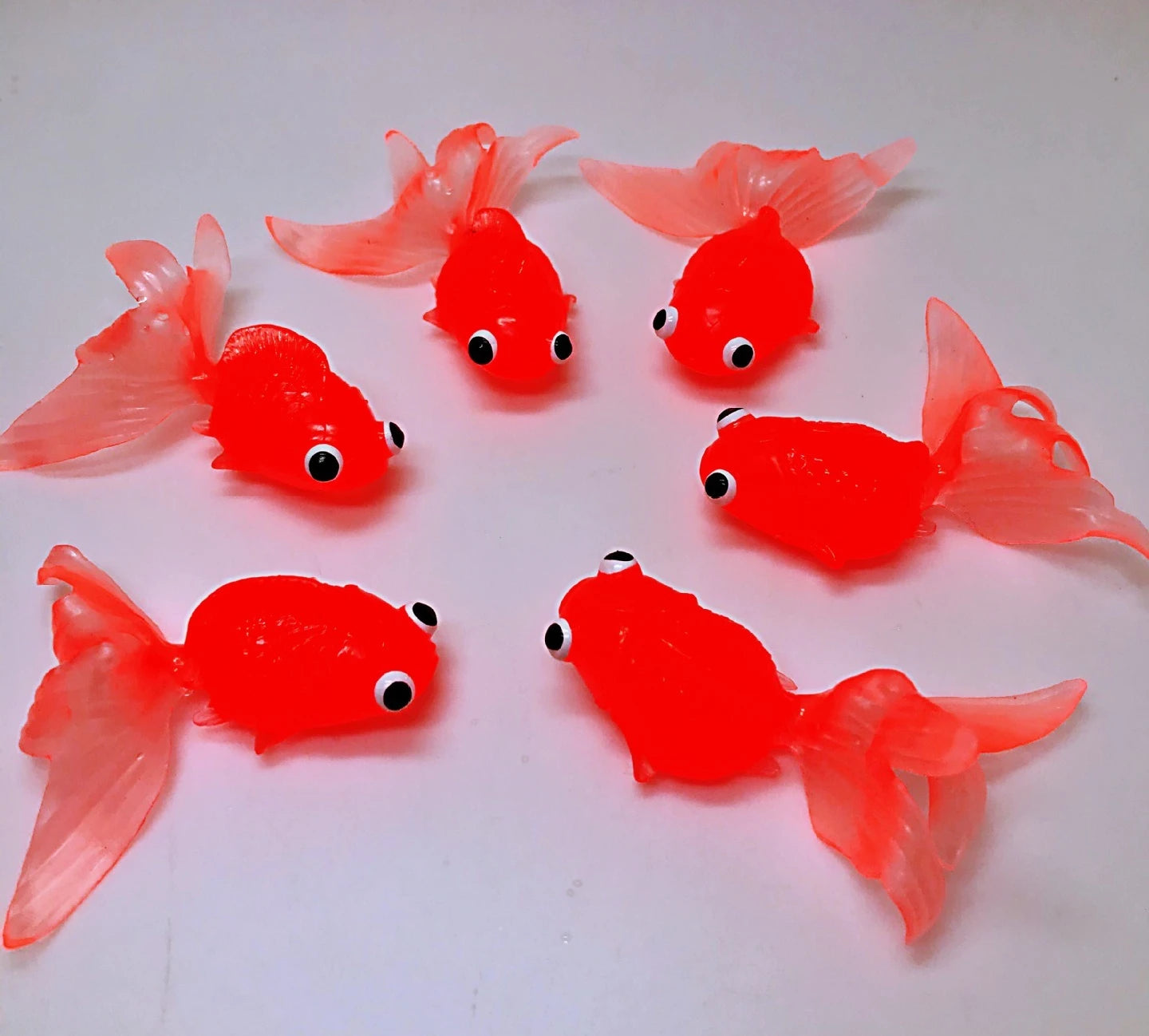 EZ Children's Water Toy Soft Rubber Marine Life Buoy Goldfish Net Fishing Model Swimming Bathtub Holiday Gift