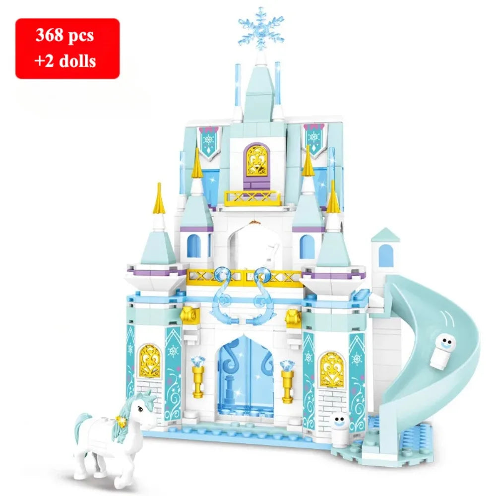 EZ Friends Princess Luxury Ice Castles Building Blocks Playground House Movies Bricks Classic Figures Set Toy for Girls DIY Gift