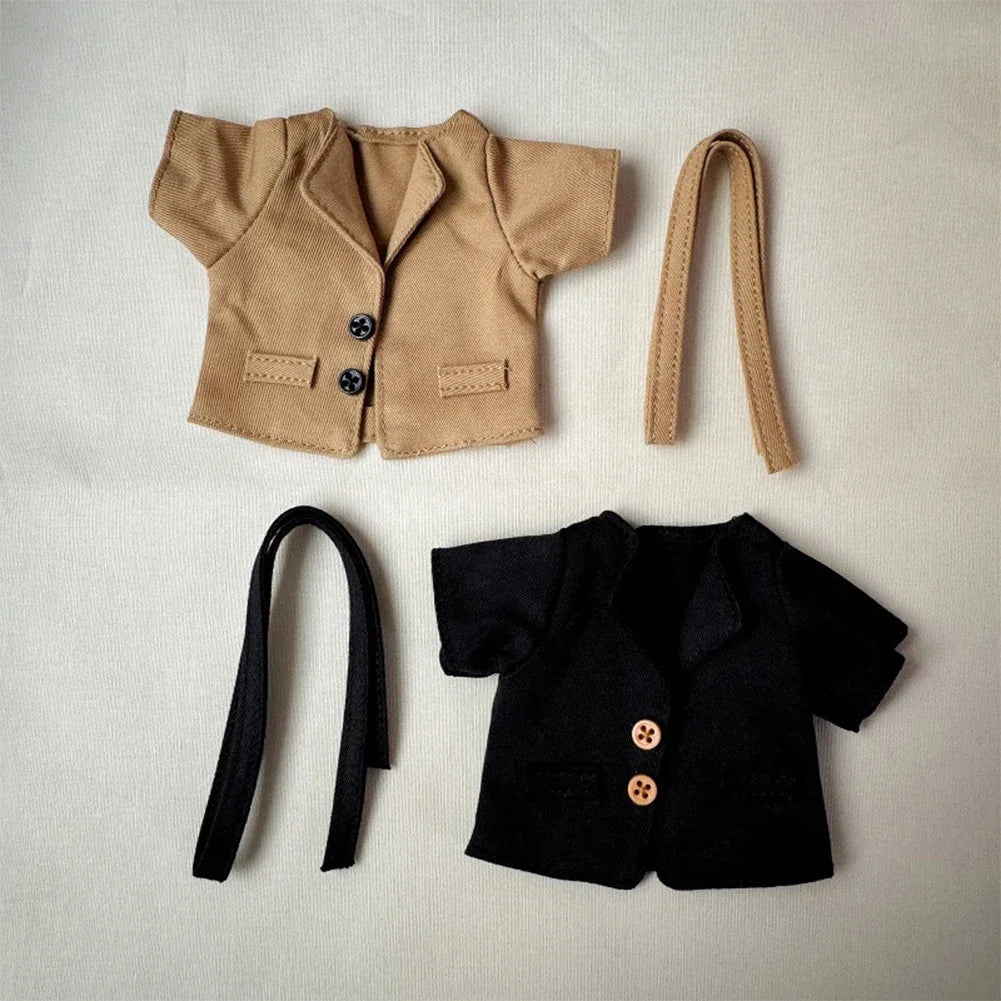 EZ New Fashion Windbreaker Coat for 17cm Labubu V1v2 Replacement Coat Clothing Accessories Cute Apron High End Suit