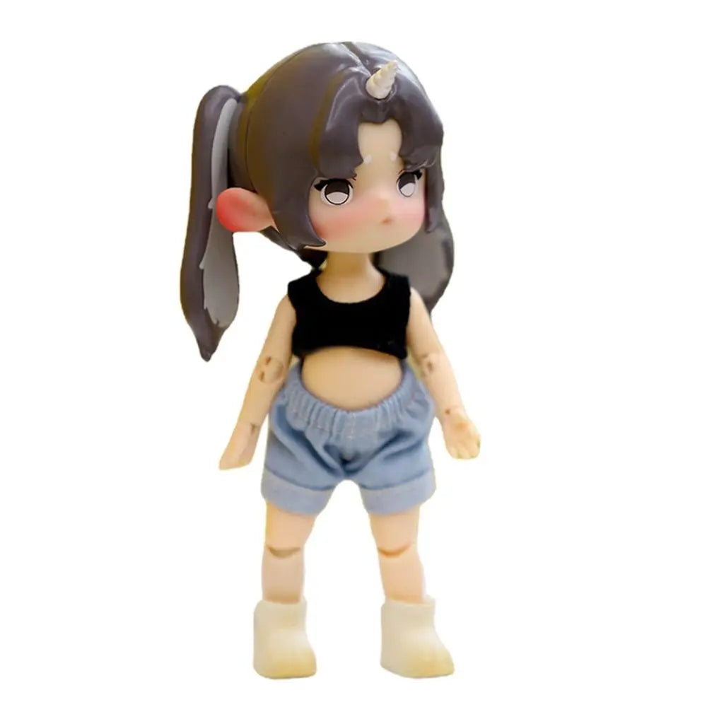 EZ Ob11 Pants Fashion Elastic Waist Shorts Jeans For GSC Obitsu11 Molly 1/12 bjd Doll Clothing Accessories Kids Toy