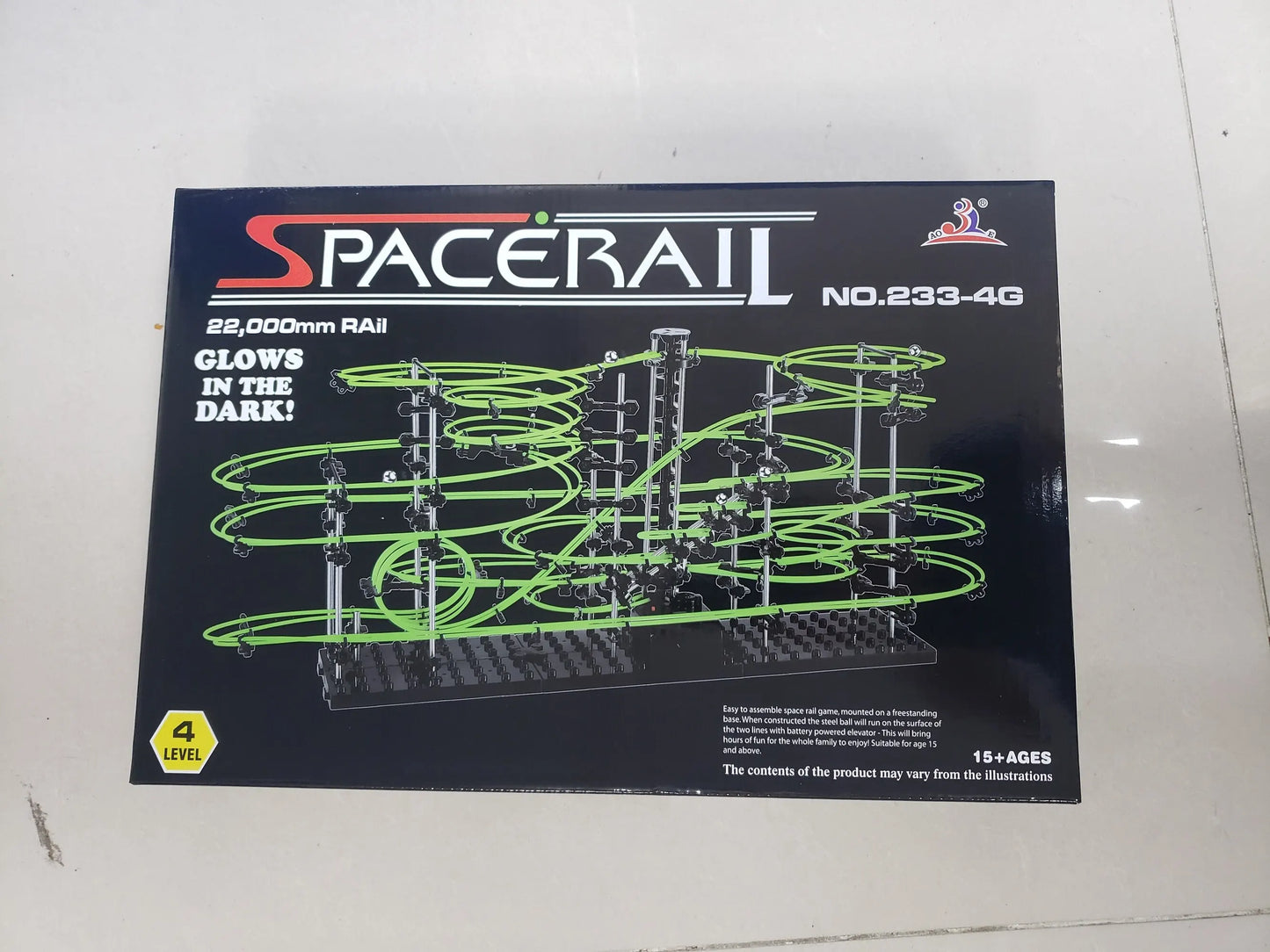EZ Marble Run Maze Race Track Games Luminous Spacerail Roller Coaster Level 2 3 4 Electric Elevator Model Education Science Toy