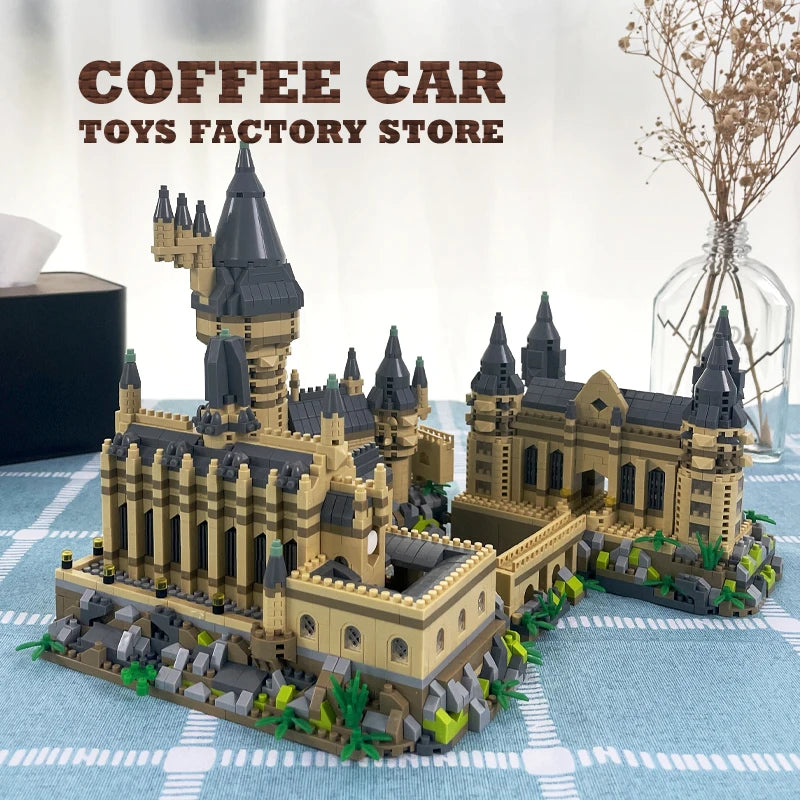 EZ Creative Magic School Model Diamond Bricks Sets Medieval Castle MOC Building Blocks DIY Plastic Toys Adult Kids Christmas Gifts