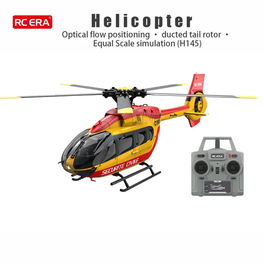 EZ RC ERA C190 1:30 H145 Scale 2.4G 6CH 6-Axis Gyro Optical Flow Localization Altitude Hold Flybarless RC Helicopter RTF