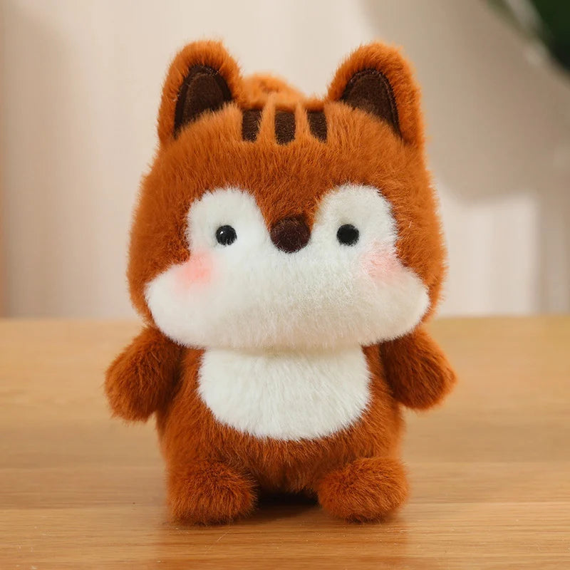 EZ Cute Sitting Animals Red Panda Fox Sloth Cat Soft Plush Dolls Stuffed Capybara Pig Plushie Baby Toys Gifts For Children