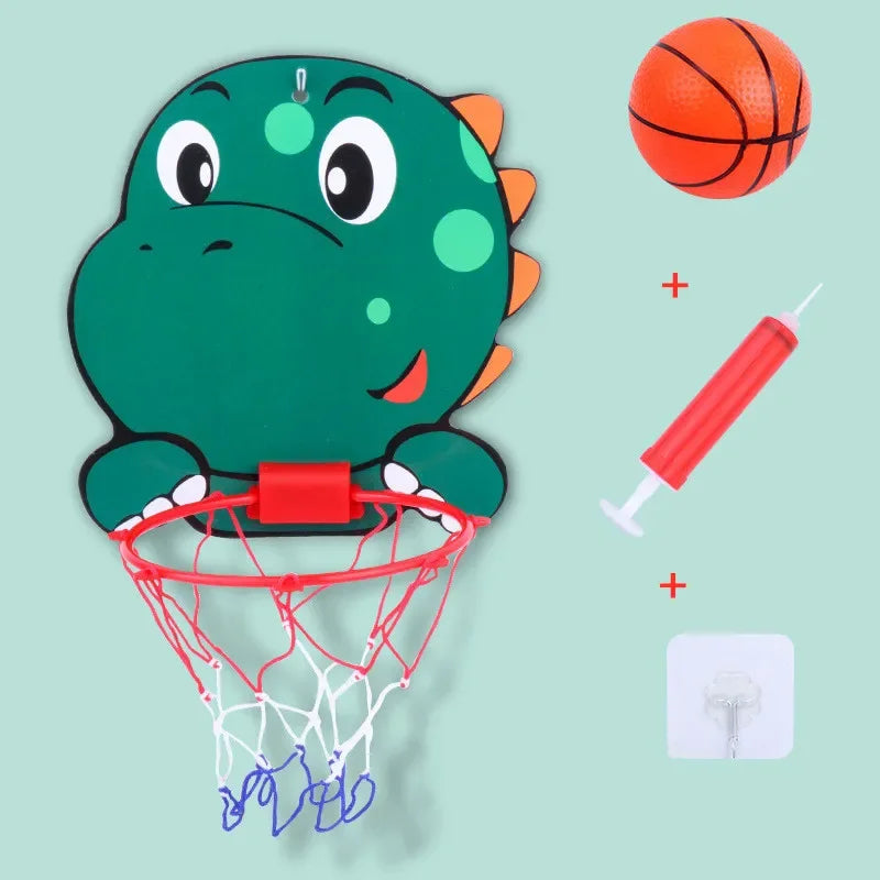 EZ Kids Basketball Hoop Kit Cartoon Creative Animals Basketball Stand Outdoor Indoor Game Sport Play Toys For Children Kids