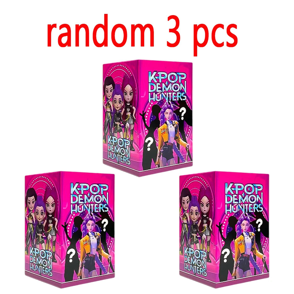 EZ 1-6pcs Kpop Devil Hunter Blind Box Disassembly Fun Blind Bag Small statue Peripheral Desktop decoration fans gift ﻿