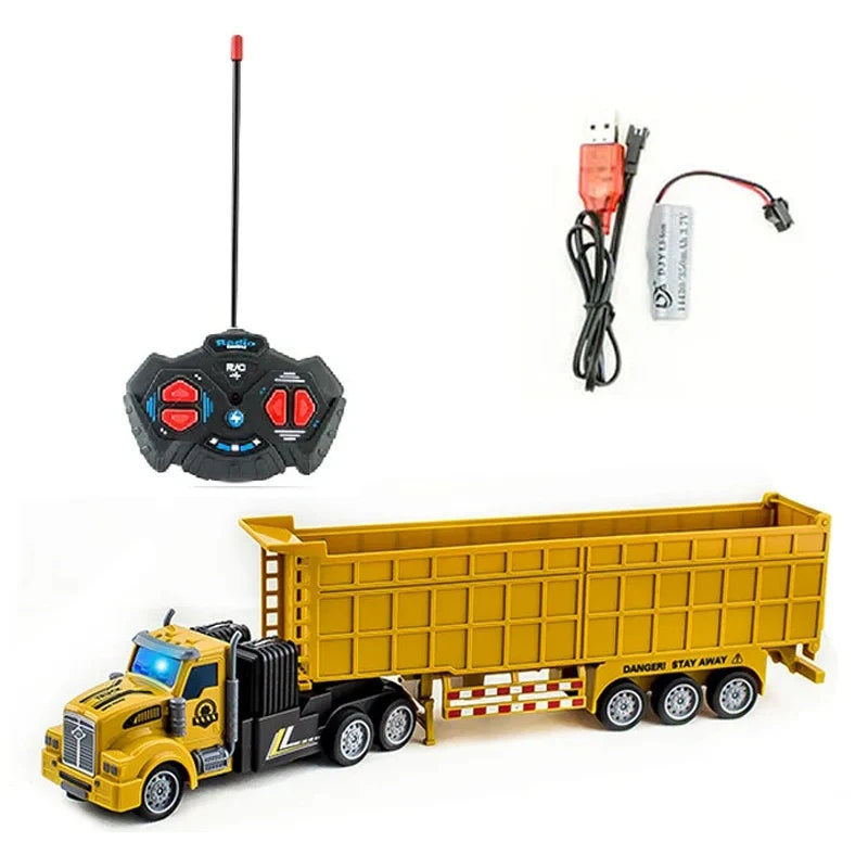 EZ 1/48 Rc Truck Heavy-Duty Toy Cars Trucks Remote Control Semi-Trailer Construction Electric Truck Big Rc Trailer Dump Boys Gift