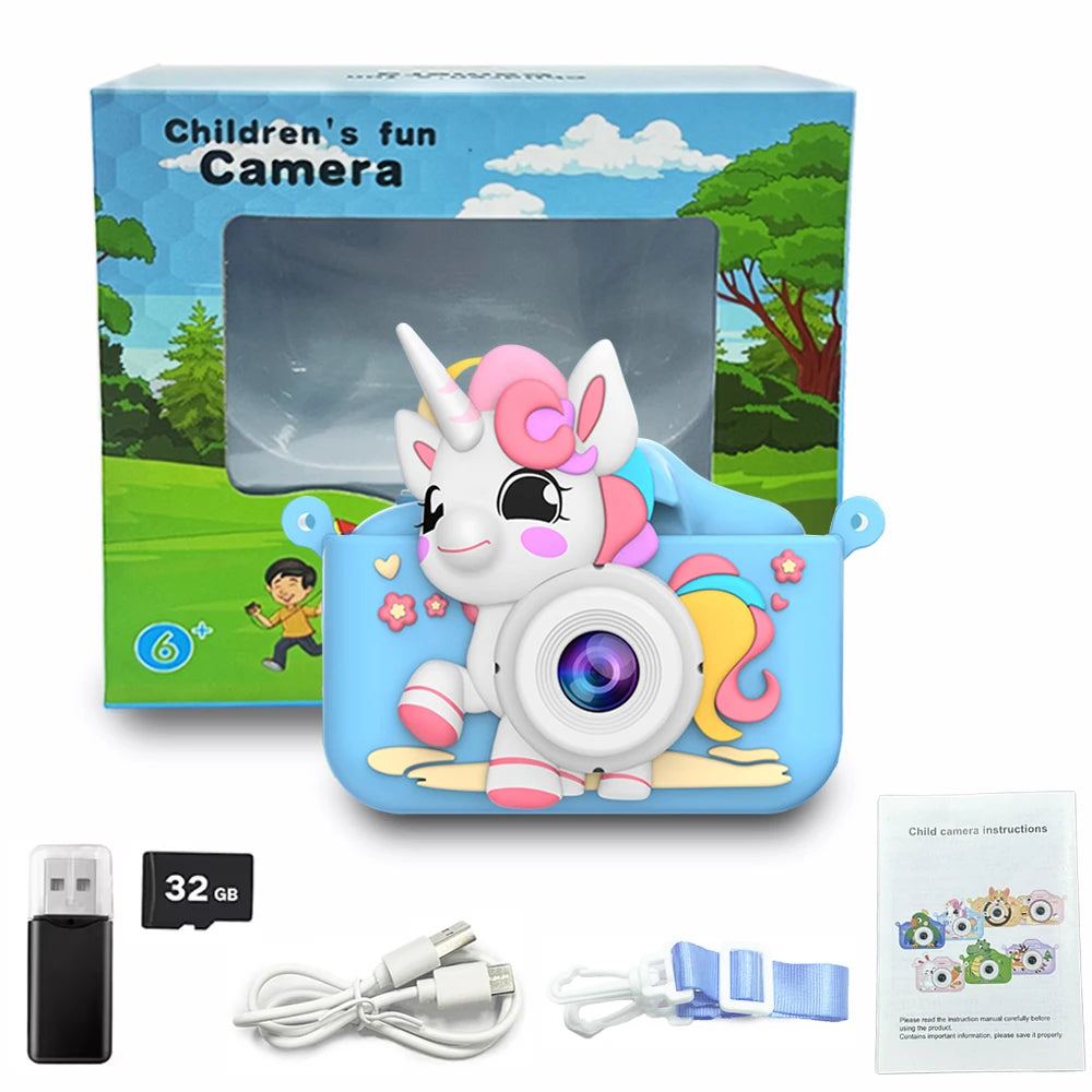 EZ Kid Camera Digital Camera Toys For Girls Boys 1080P HD Screen Video Recording Music Playback Gaming 2 inch Children Camera Gift