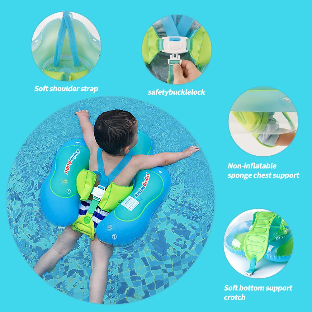 EZ Baby Swimming Float With Sun Canopy Inflatable Infant Floating Swim Kids Swim Pool Accessories Circle Bathing Summer