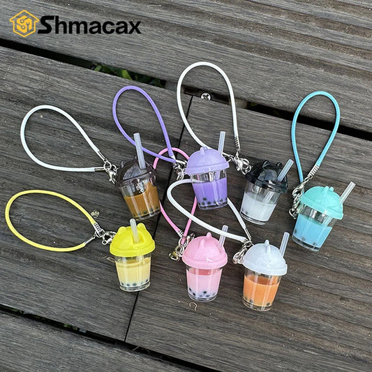 EZ 1 Piece 1:12 Doll House Mini Pearl Milk Tea Cup Model Pendant DIY Miniature Scene Accessories Doll House Decoration Toys