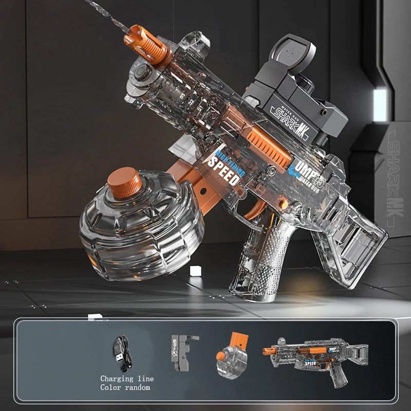 EZ Water Guns Electric For Adults Powerful Squirt Automatic Water Suction Water Blasters Summer Outdoor Beach Toy For Kids Gift