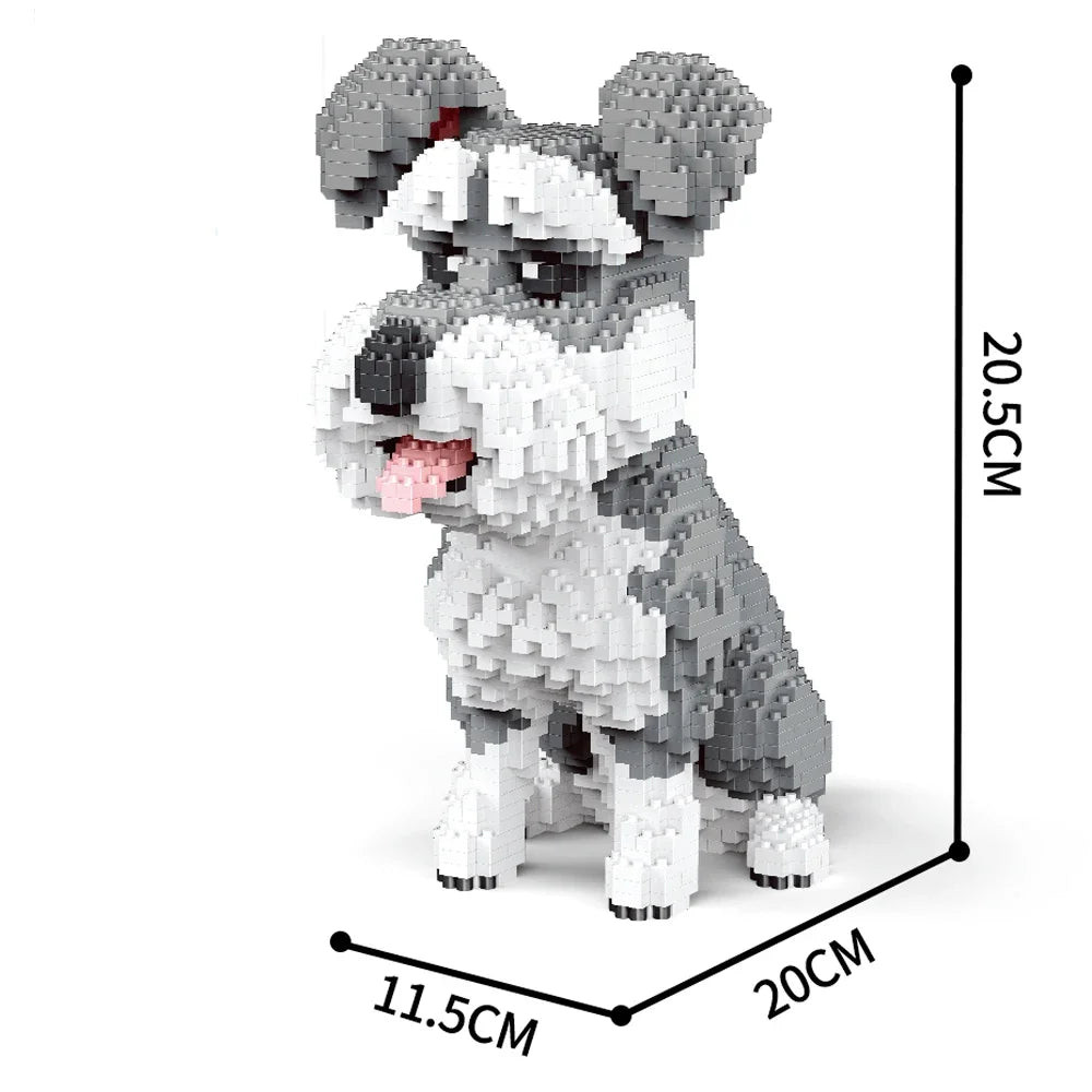 EZ Knew Built Four styles of expressive micro particle mini cat building blocks, orange and cow models, favored by pet enthusiasts
