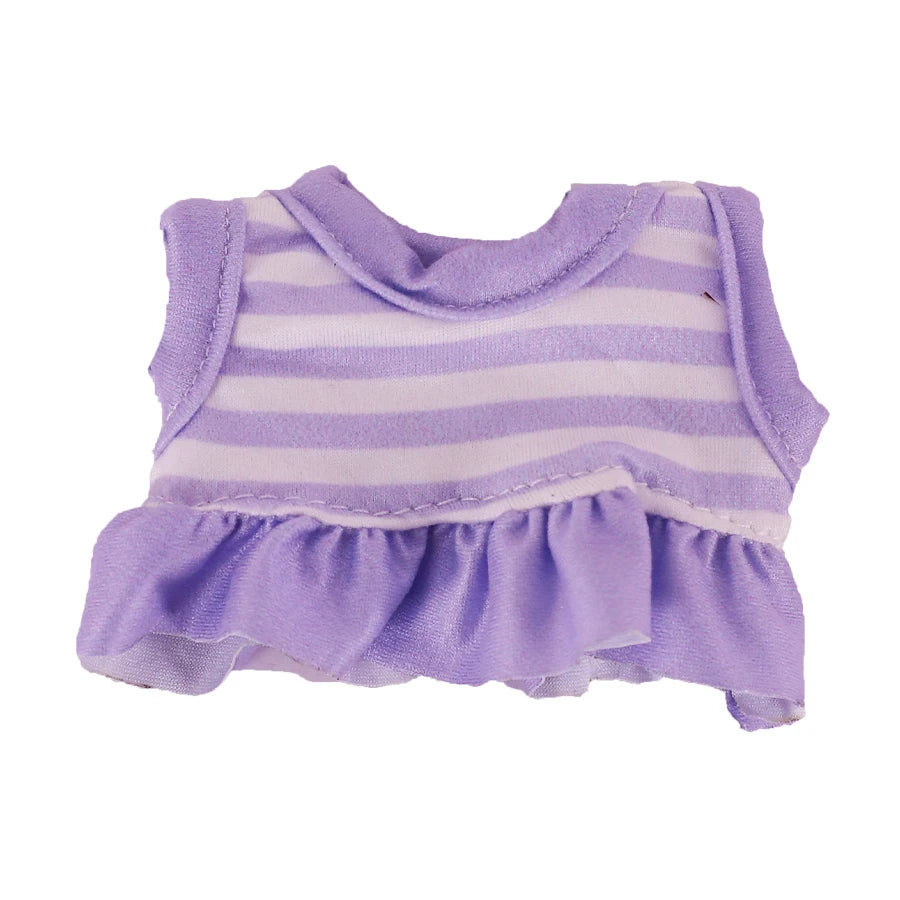 EZ For 15-17cm Labubu Doll Clothes Dress Hair Band Canvas Shoe Accessories Kpop Idol EXO Clothing Labubu Decoration Glasses,Gift