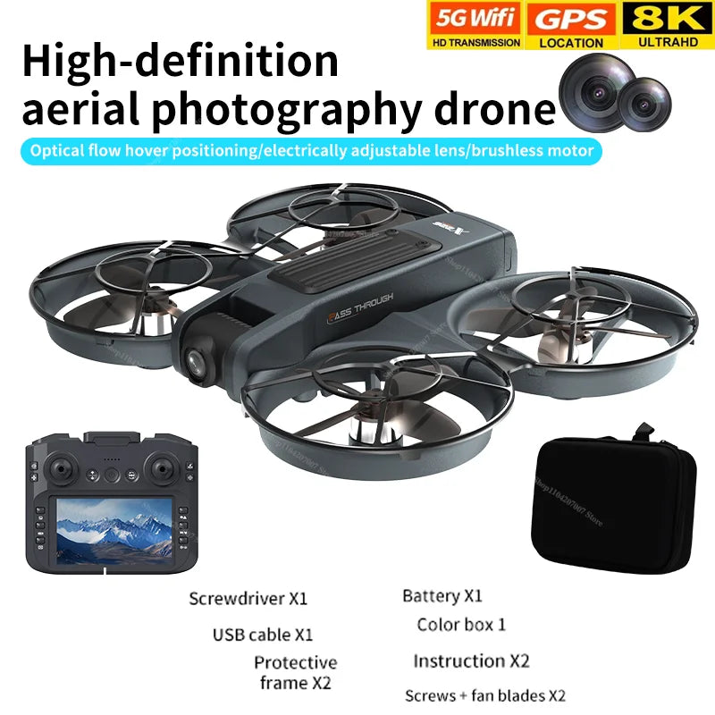 EZ NEW Original X266 Drone WIFI 8K GPS Professional HD Aerial Photography Remote Control Aircraft HD Dual Camera Quadcopter Toy UAV