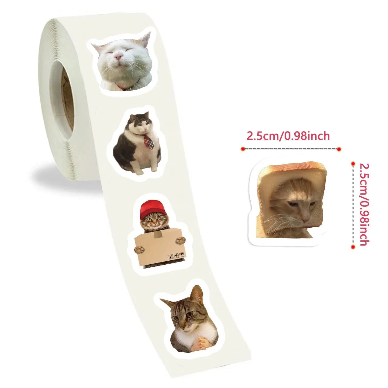 EZ 500PCs/Roll Cartoon Cat Stickers School Reward Stickers Classroom Decoration Encouragement Sticker for Student Teacher Gift