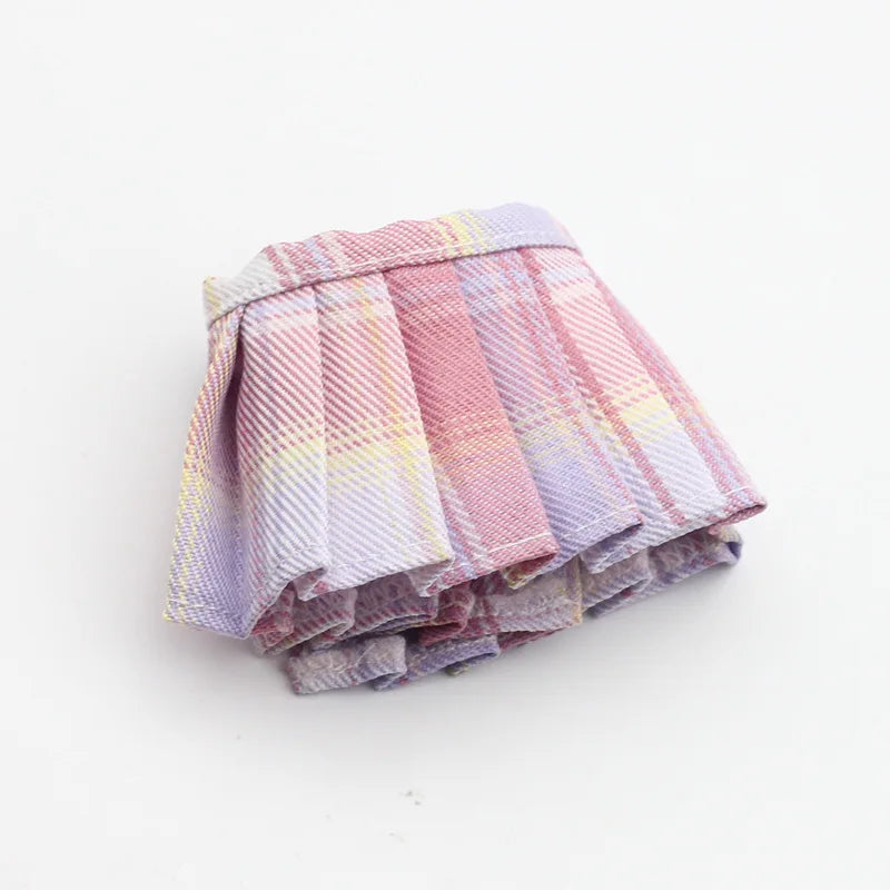 EZ Labubu Doll Clothes Set for V1/V2 Dolls Macaron JK Pleated Skirt with Camera and Shoes