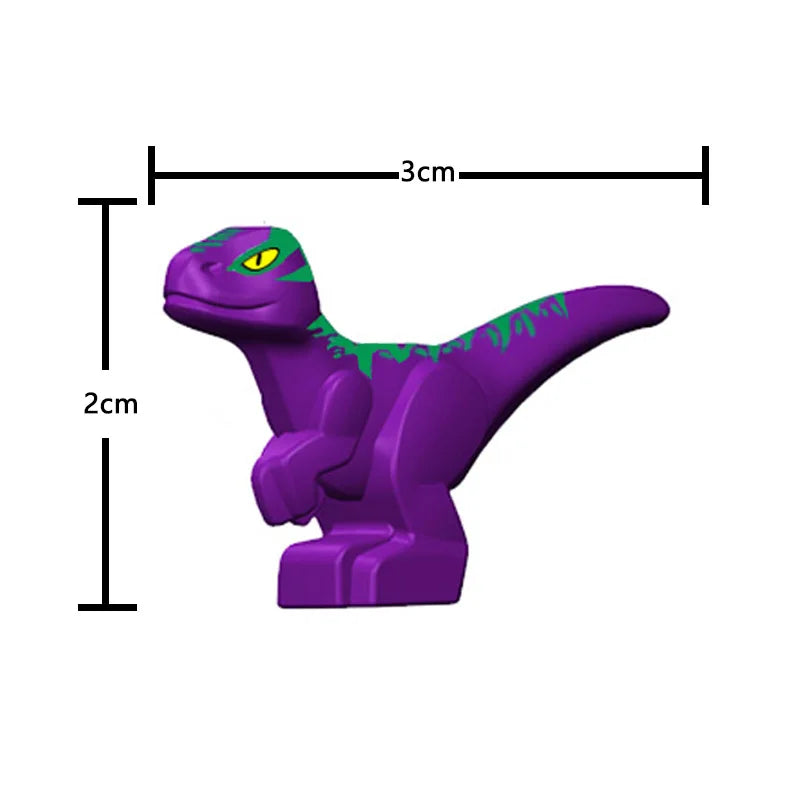 EZ Dinosaur World Chase Tyrannosaurus Rex Spinosaurus StegosaurusColor Baby Building Blocks Accessories Toys for children gift