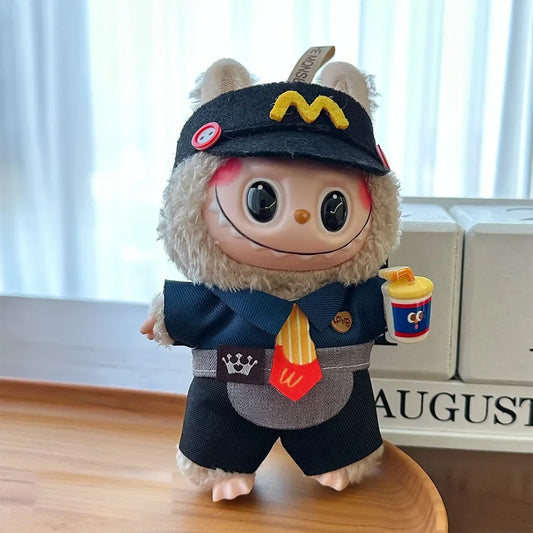 EZ For 17cm Labubu Doll Clothes Hoodies Doll Clothes Color Match Hoodies Dolls Accessories Cute Decoration Little Cloths